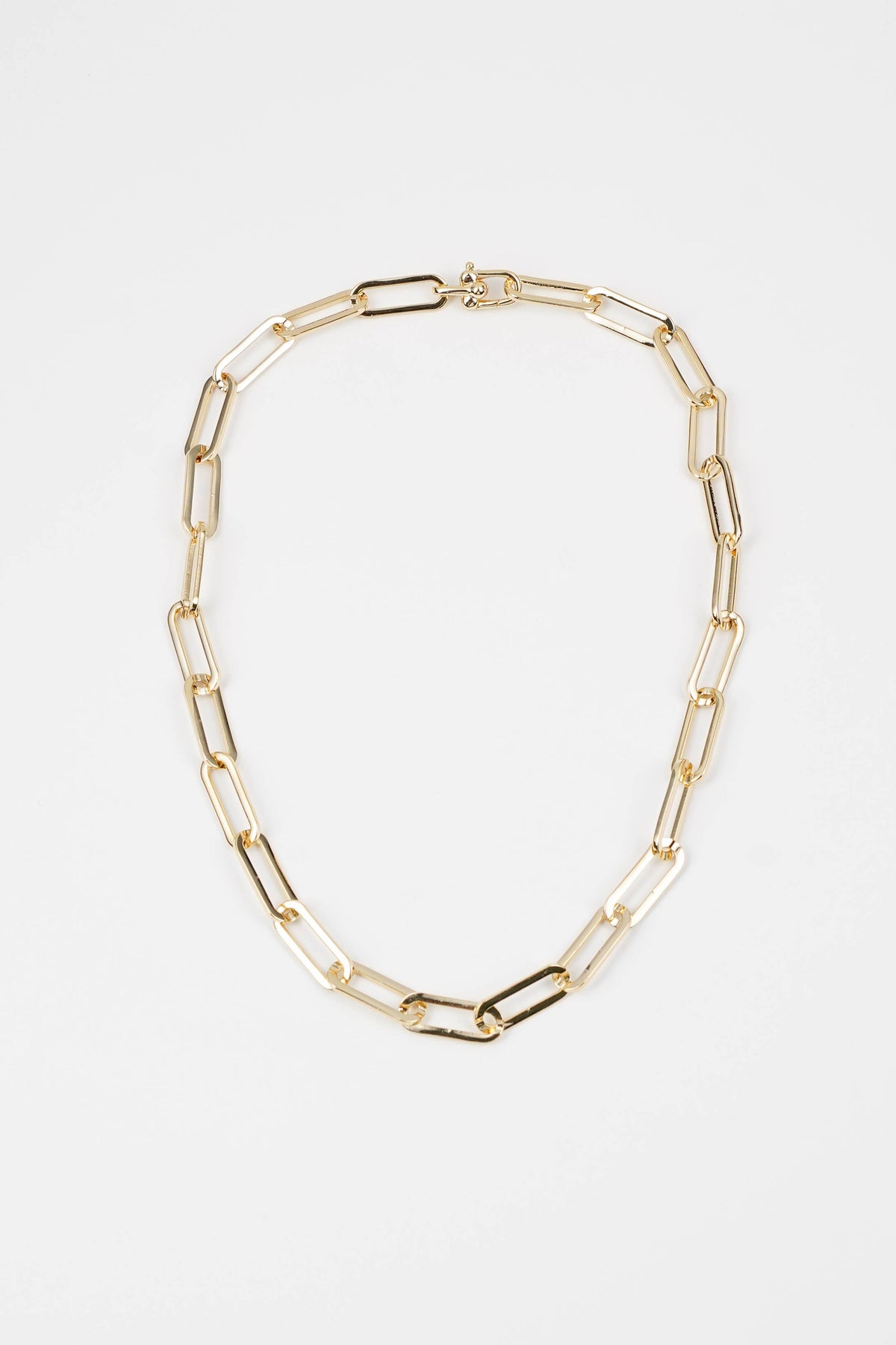 18K Gold Plated Necklace | Chunky Paperclip Chain