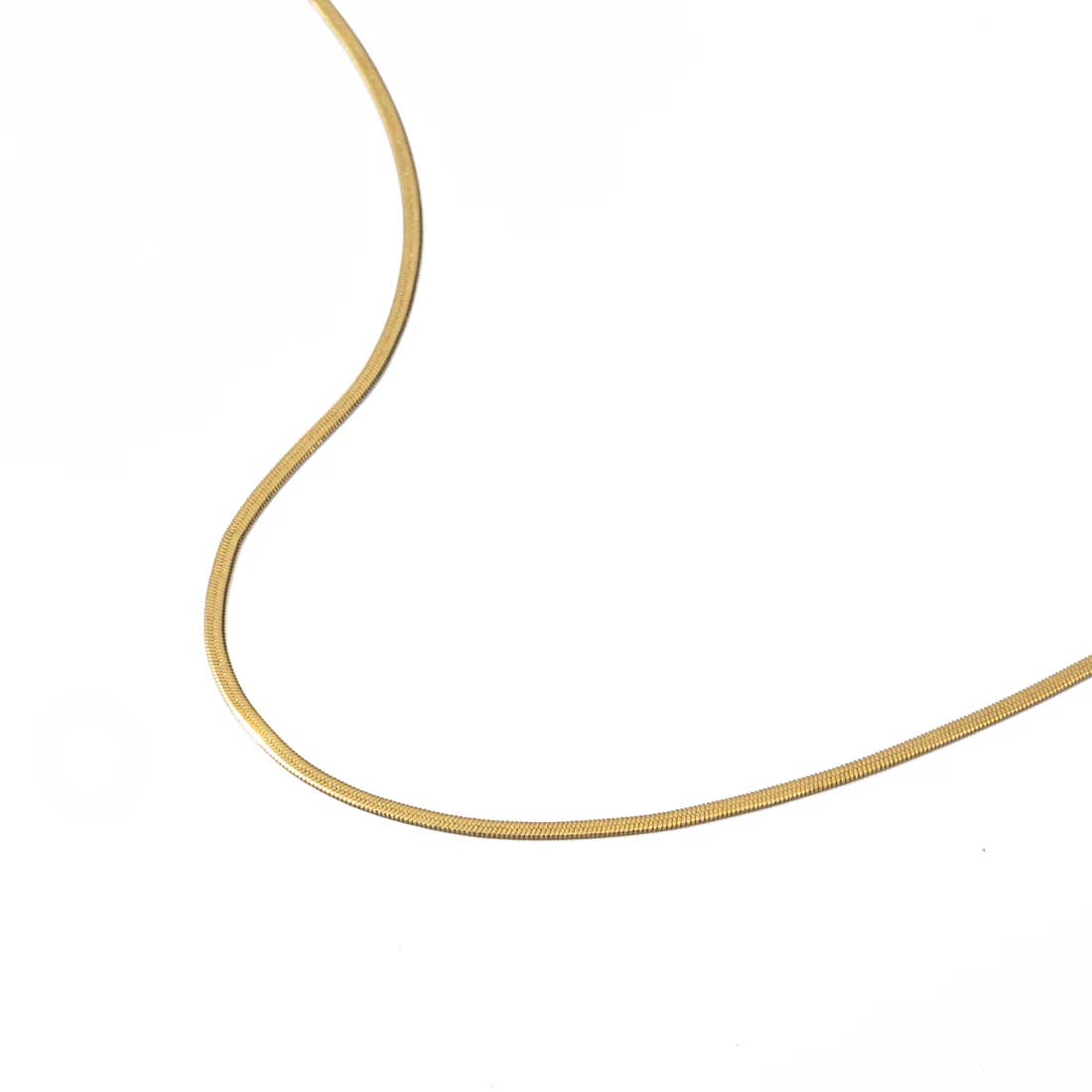 18K Gold Plated Necklace | Micro Herringbone