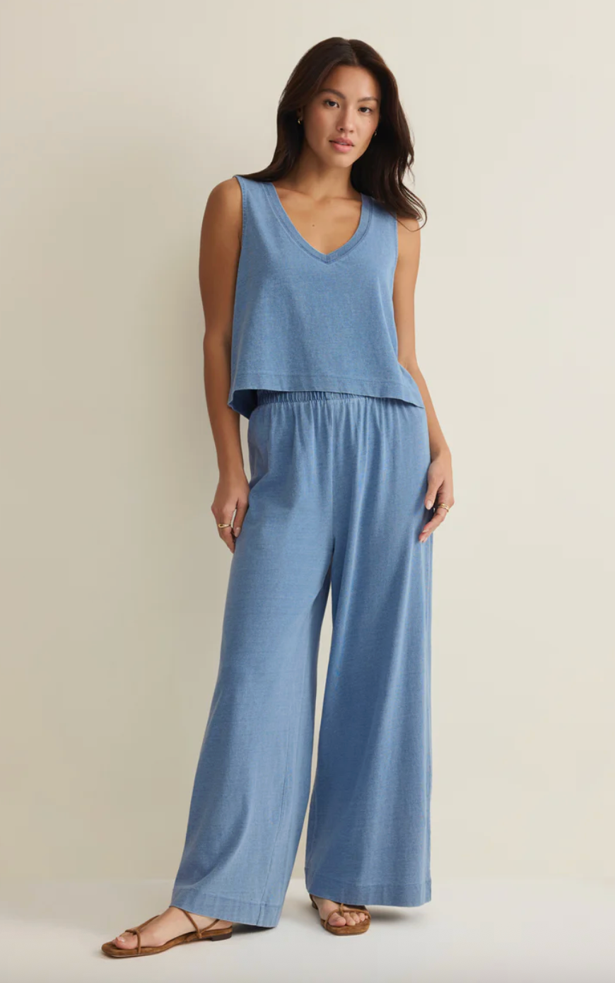 Z Supply | Sloane Denim Tank | Santorini Indigo