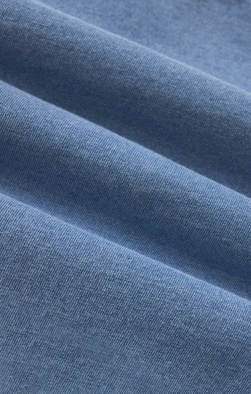 Reese Jersey Denim Button Up | Santorini Indigo