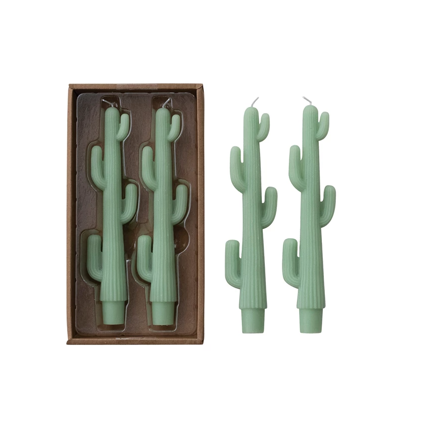 S/2 Cactus Taper Candles