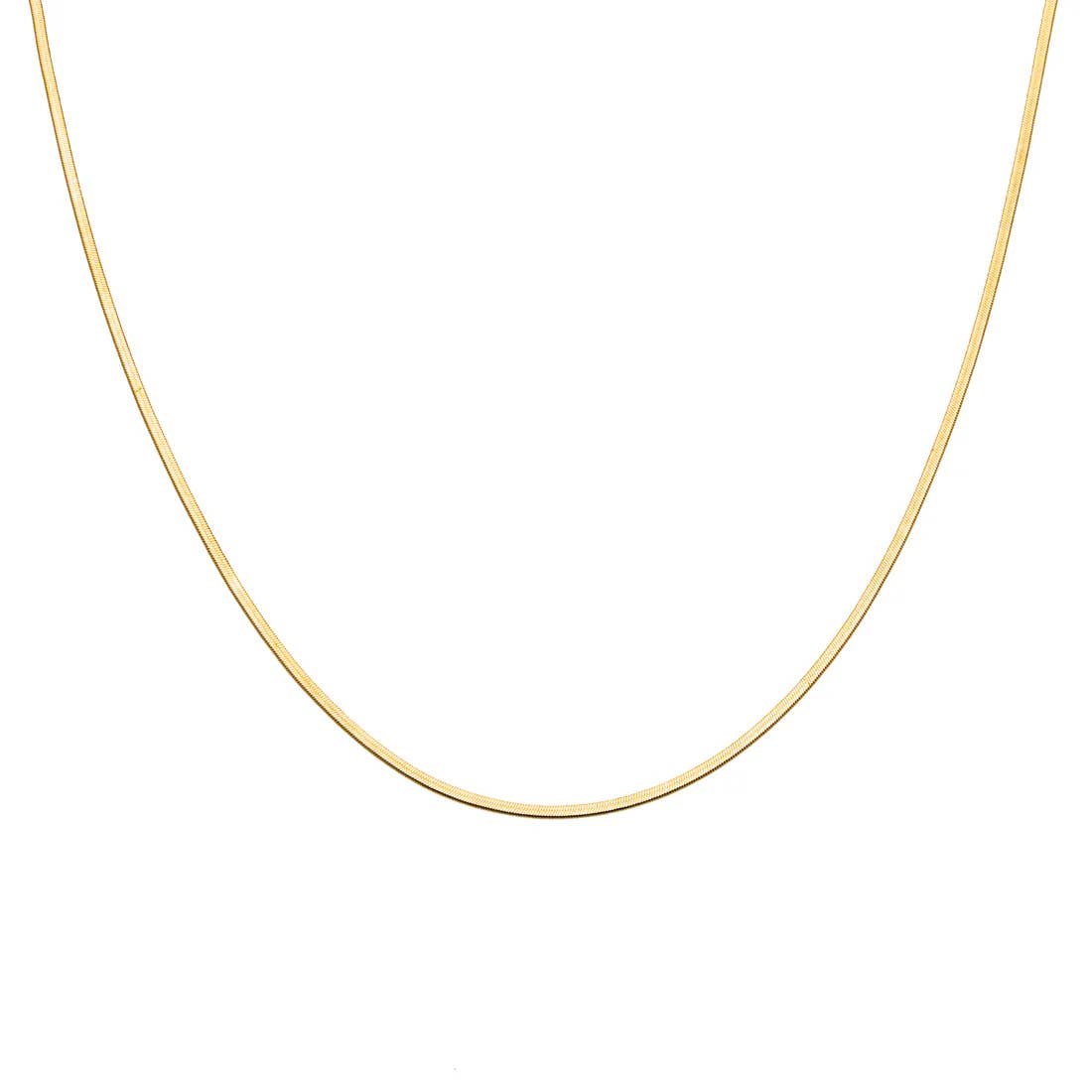 18K Gold Plated Necklace | Micro Herringbone