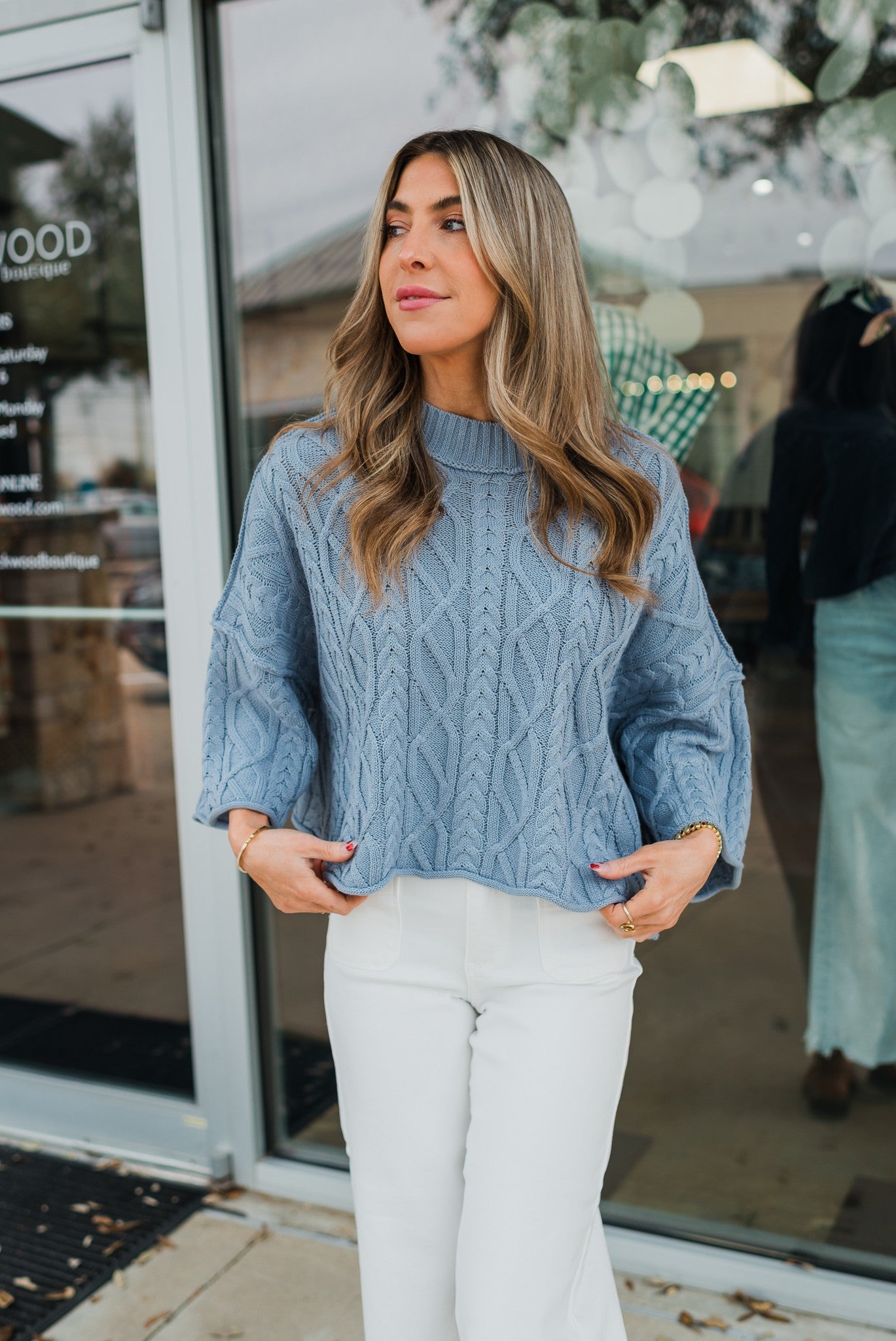 Brie Sweater | Dusty Blue