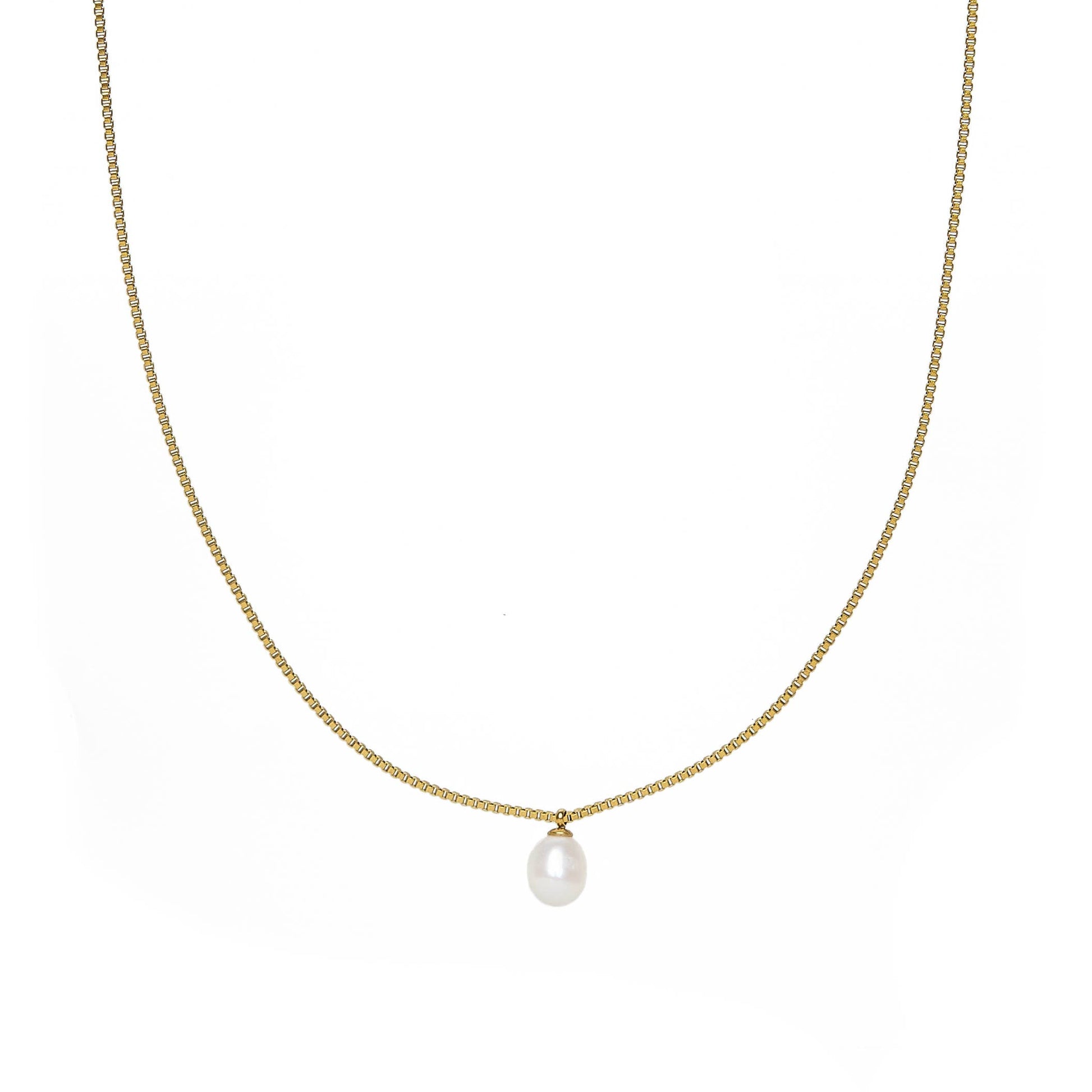 18K Gold Plated Necklace | Box Chain