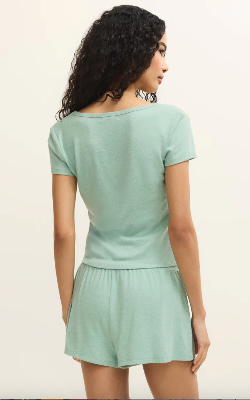 Flower Market Soft Tee | Crystal Green