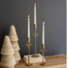 S/3 | Antique Deer Candle Holders