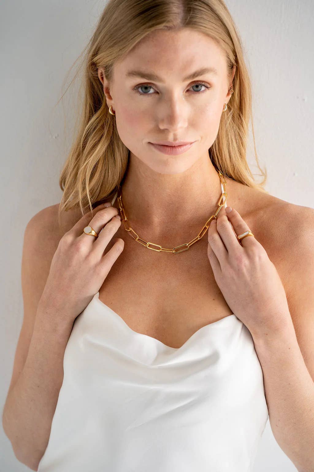 18K Gold Plated Necklace | Chunky Paperclip Chain