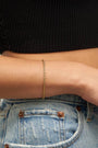 Gold Staple Rope Chain Bracelet