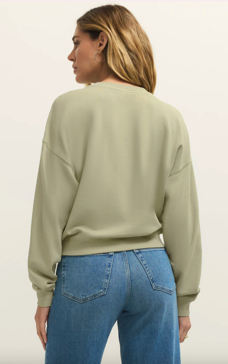 Z Supply | Ciao First Date Sweatshirt | Bay Leaf