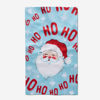 Geometry Tea Towel | Merry Santa Claus