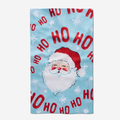 Geometry Tea Towel | Merry Santa Claus