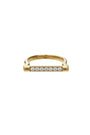 Waterproof Gold Tennis Bar Ring: 8