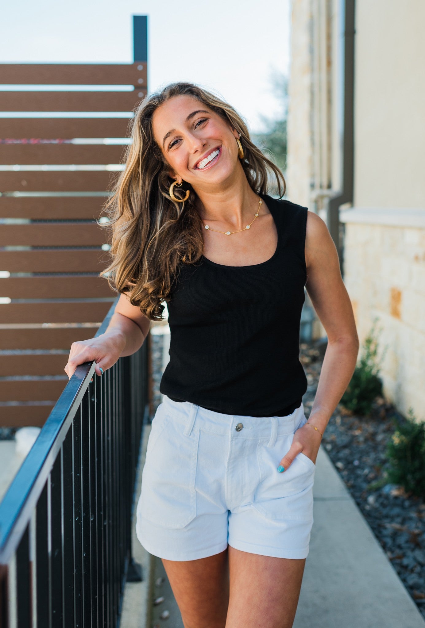 Hayes Ribbed Top | Black