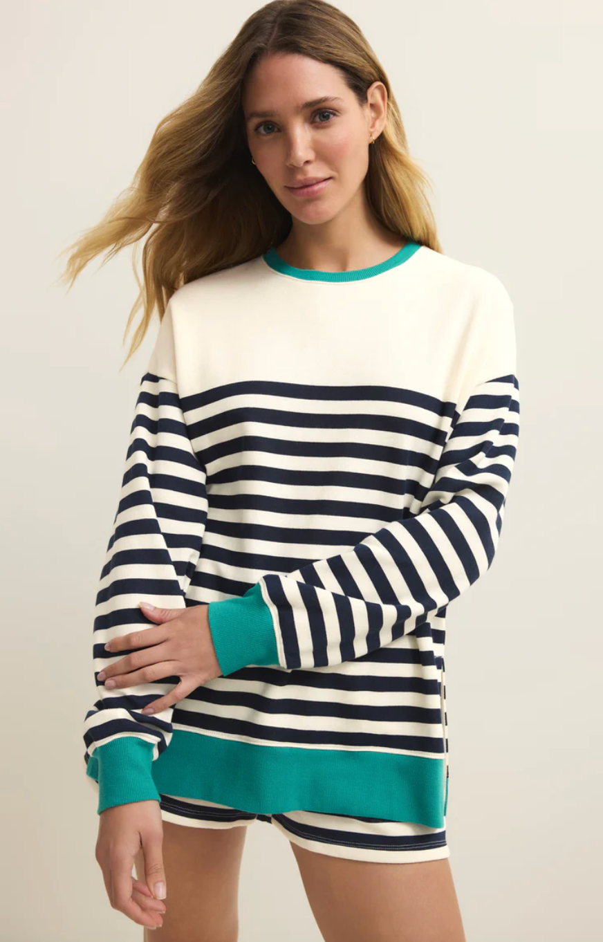 Layer Up Stripe Sweatshirt | Eclipse