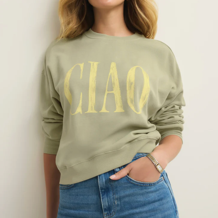 Z Supply | Ciao First Date Sweatshirt | Bay Leaf