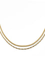 18K Gold Plated Necklace | Double Barrel