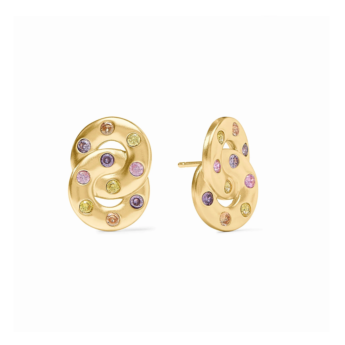 Julie Vos | Rainbow Infinity Earring | Pink Dawn