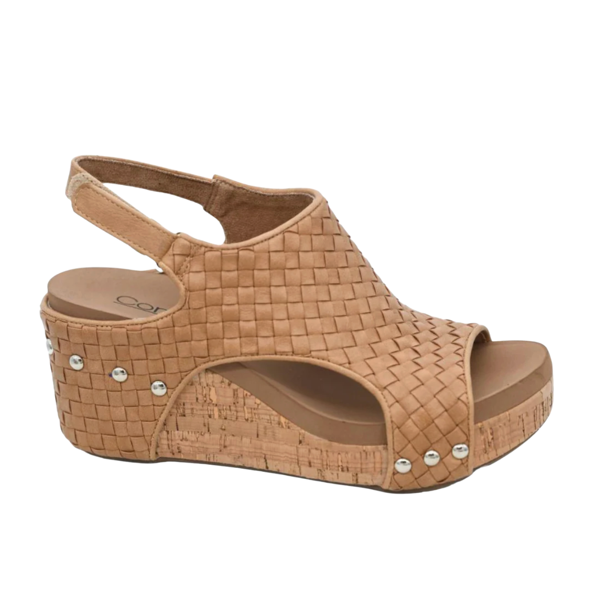 Carley Wedge Sandals | Caramel Woven