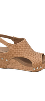 Carley Wedge Sandals | Caramel Woven