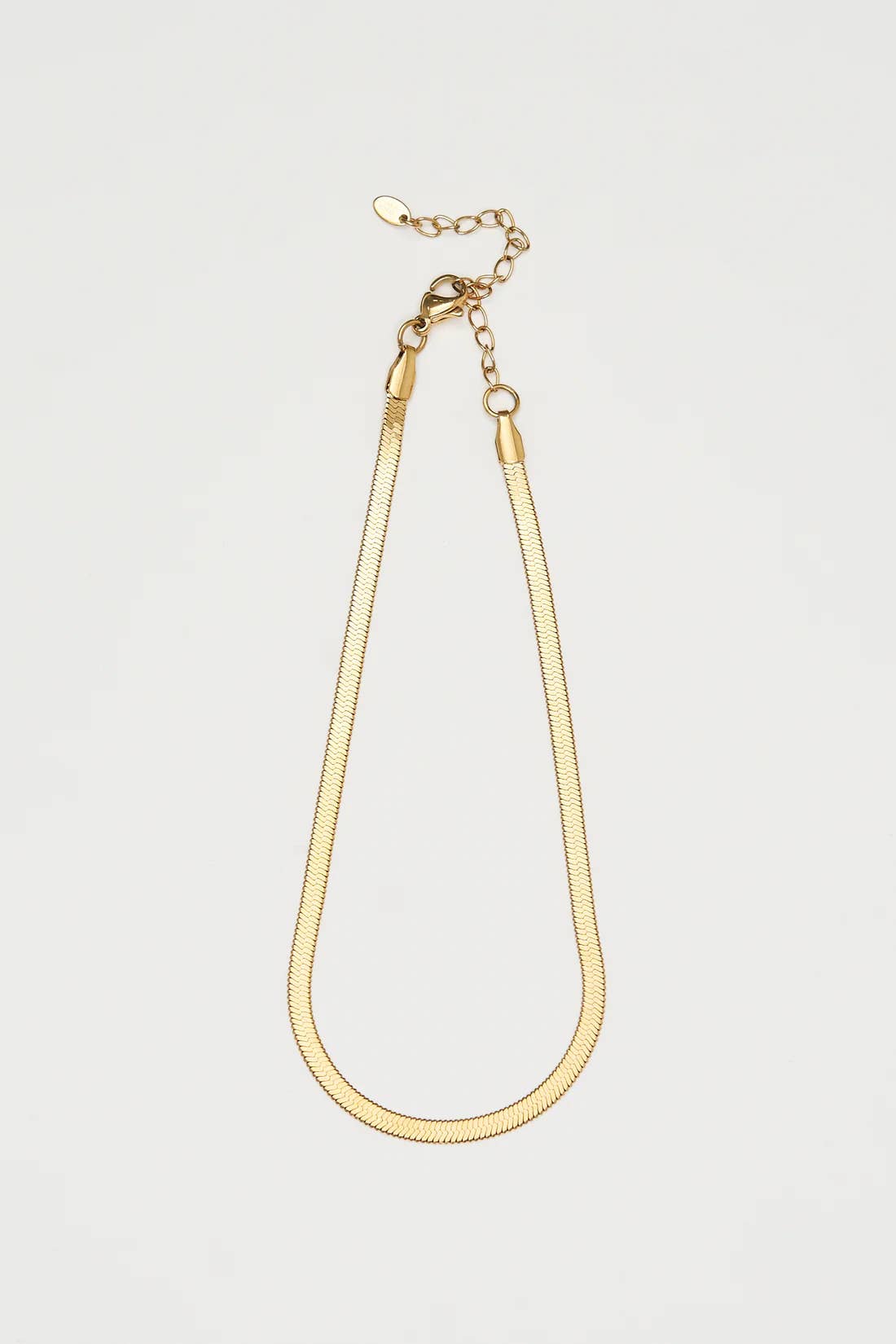 Waterproof Gold Herringbone Anklet
