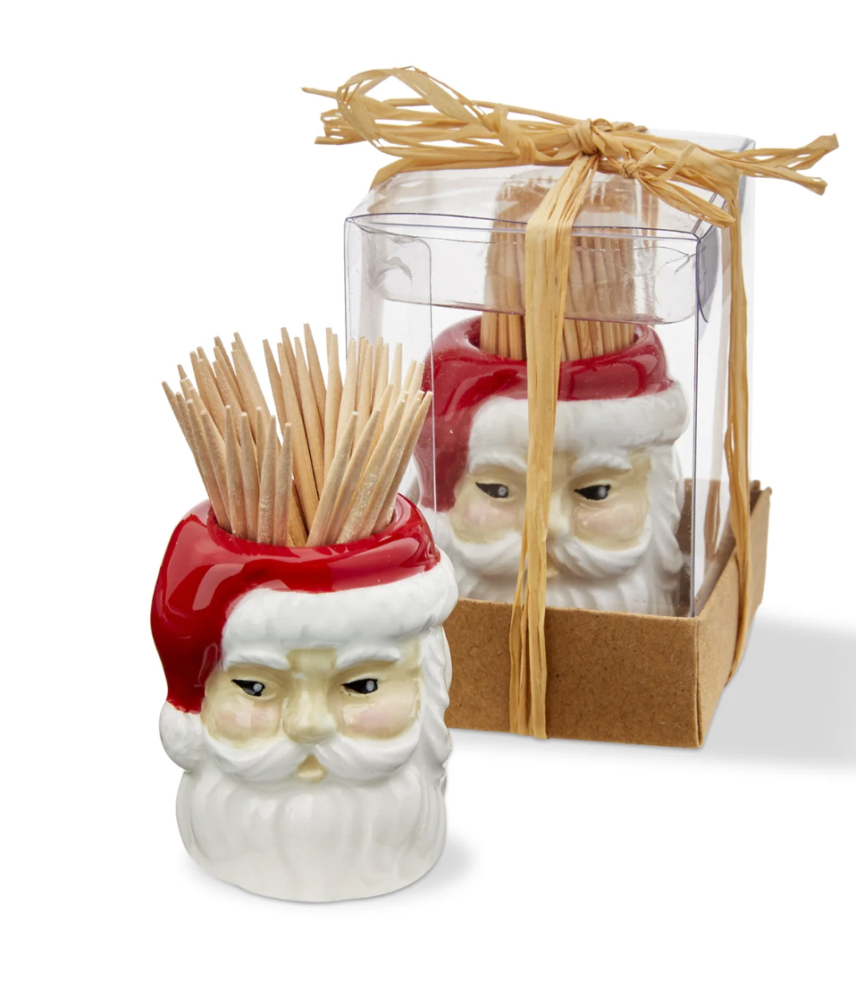 Vintage Santa Toothpick Holder Set