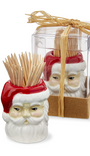 Vintage Santa Toothpick Holder Set