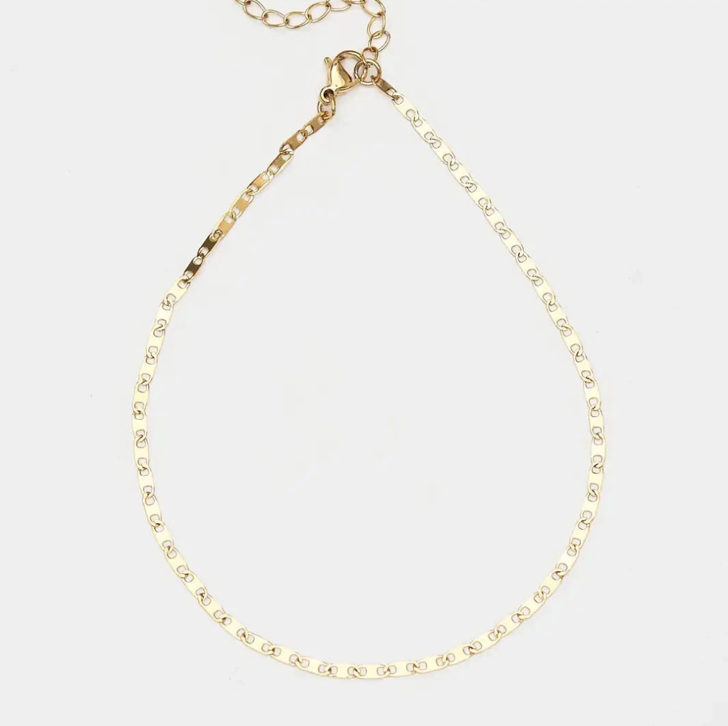 Waterproof Dainty Gold Anklet