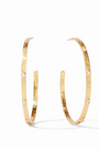 Julie Vos | Crescent Stone Hoop CZ Extra Large