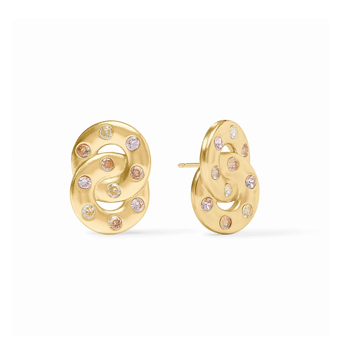 Julie Vos | Rainbow Infinity Earring | Champagne Radiance
