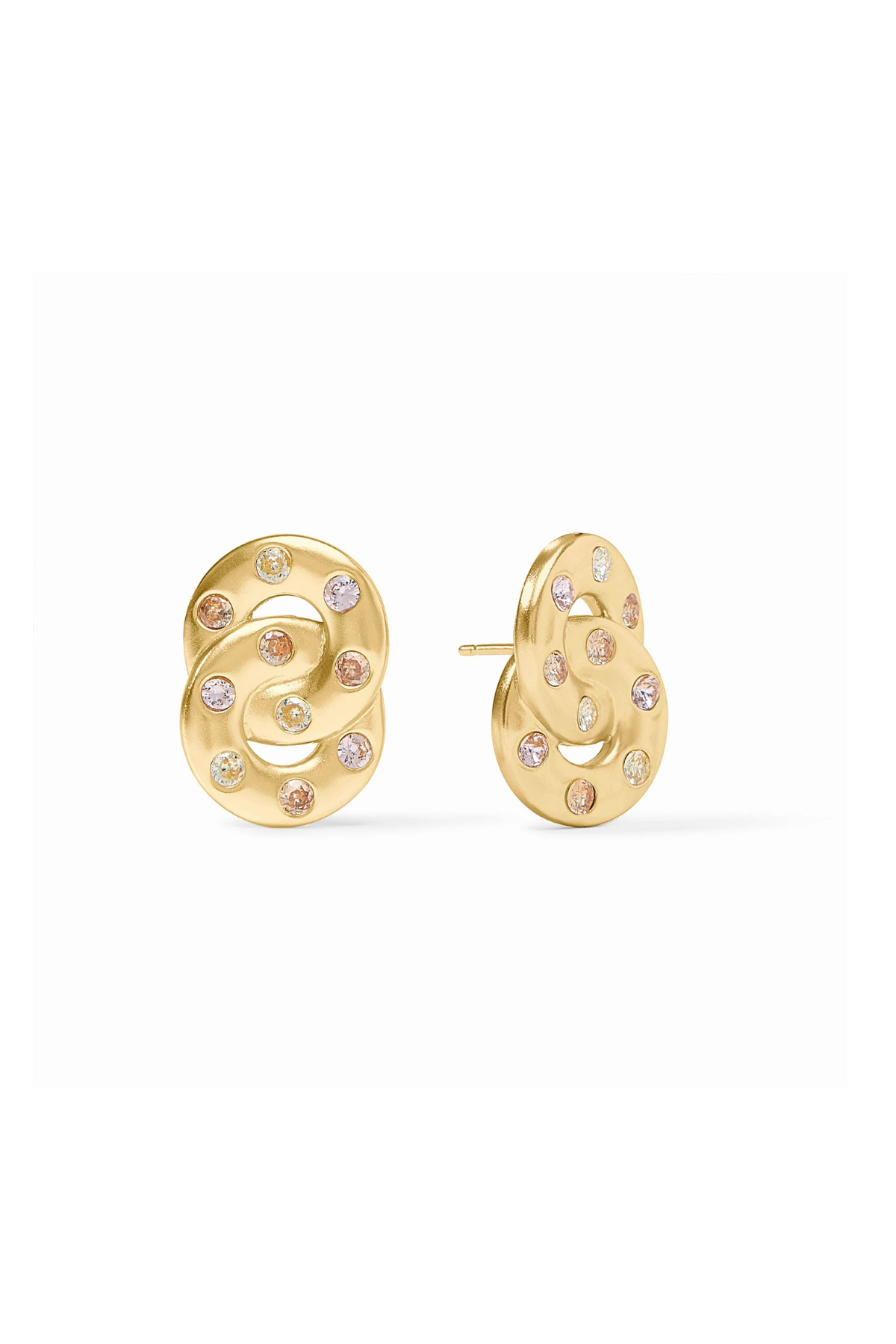 Julie Vos | Rainbow Infinity Earring | Champagne Radiance