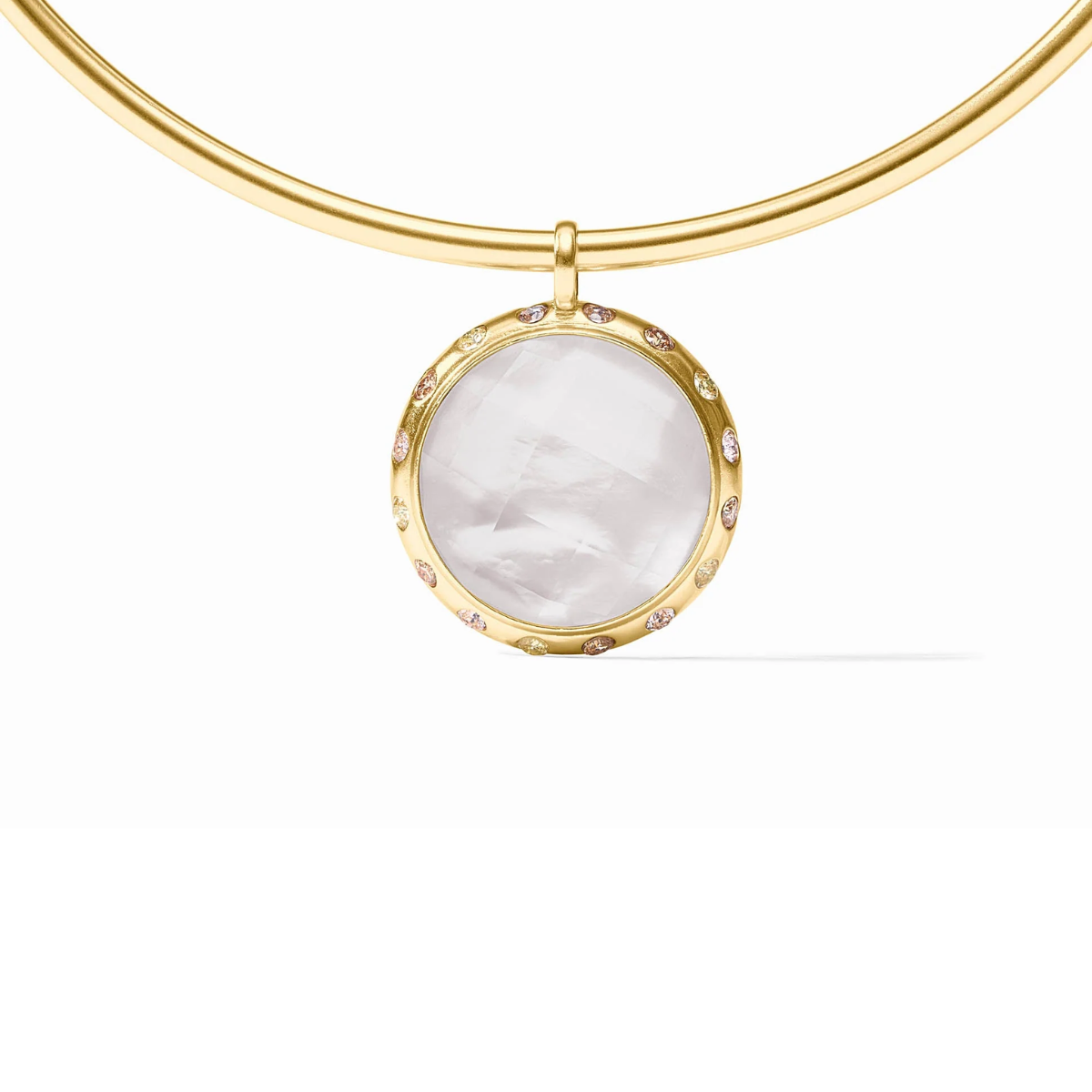 Julie Vos | Rainbow Statement Necklace | Clear Crystal