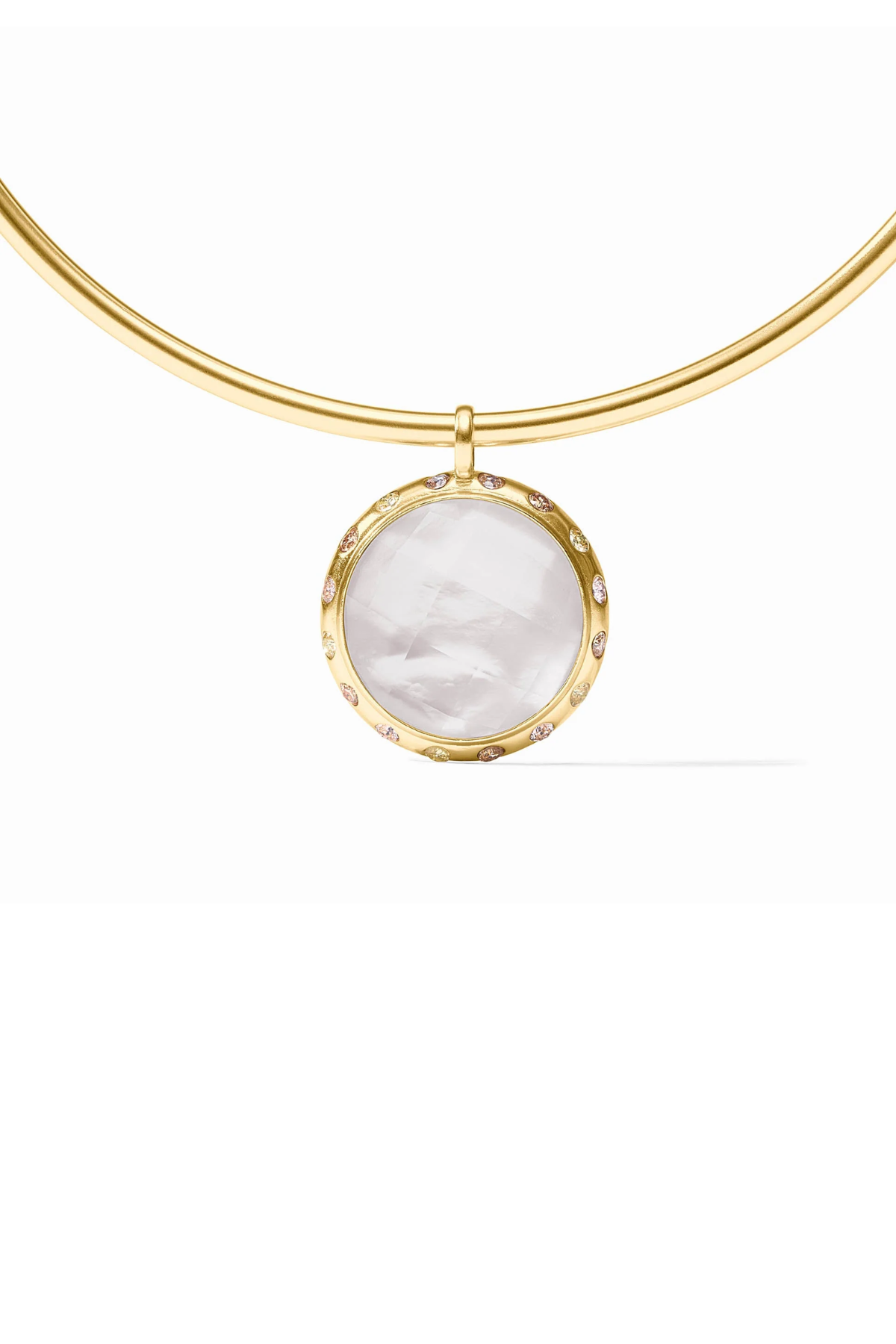Julie Vos | Rainbow Statement Necklace | Clear Crystal