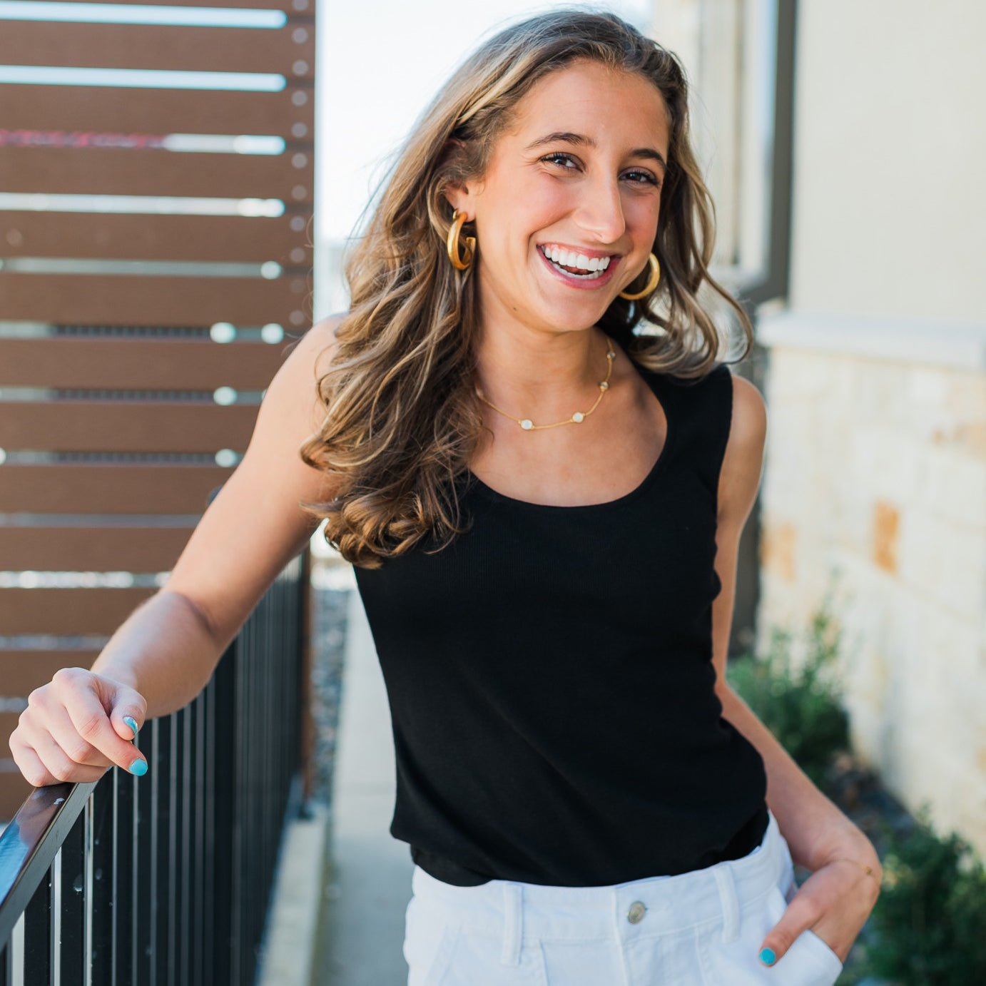 Hayes Ribbed Top | Black