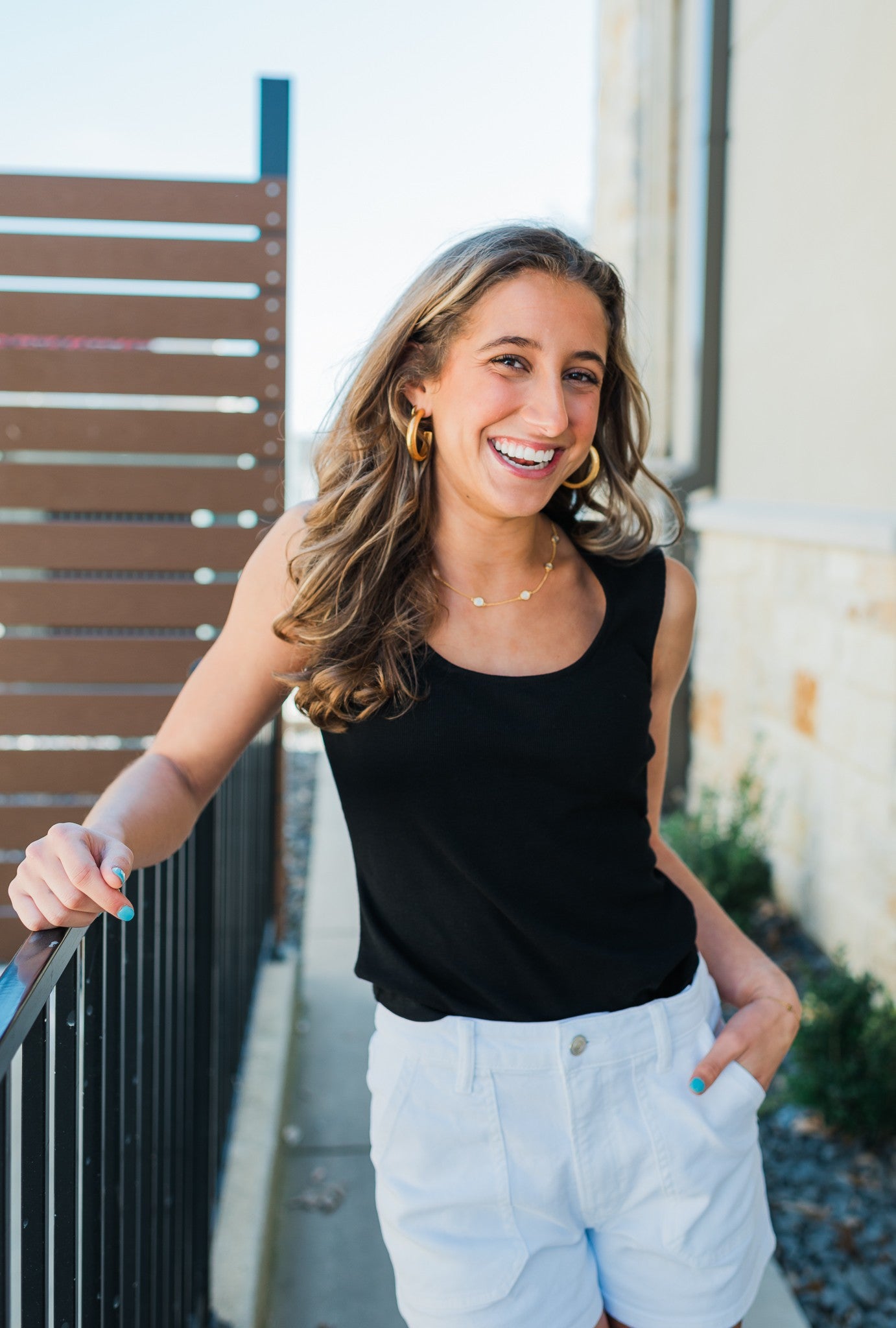 Hayes Ribbed Top | Black