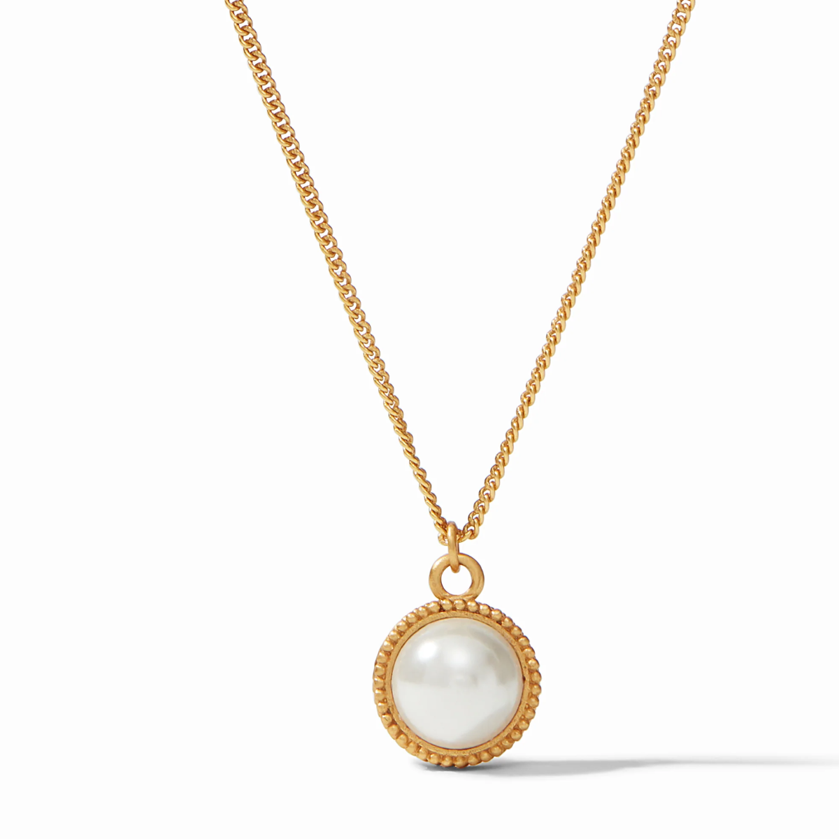 Julie Vos | Fleur-de-Lis Solitaire Necklace | Pearl