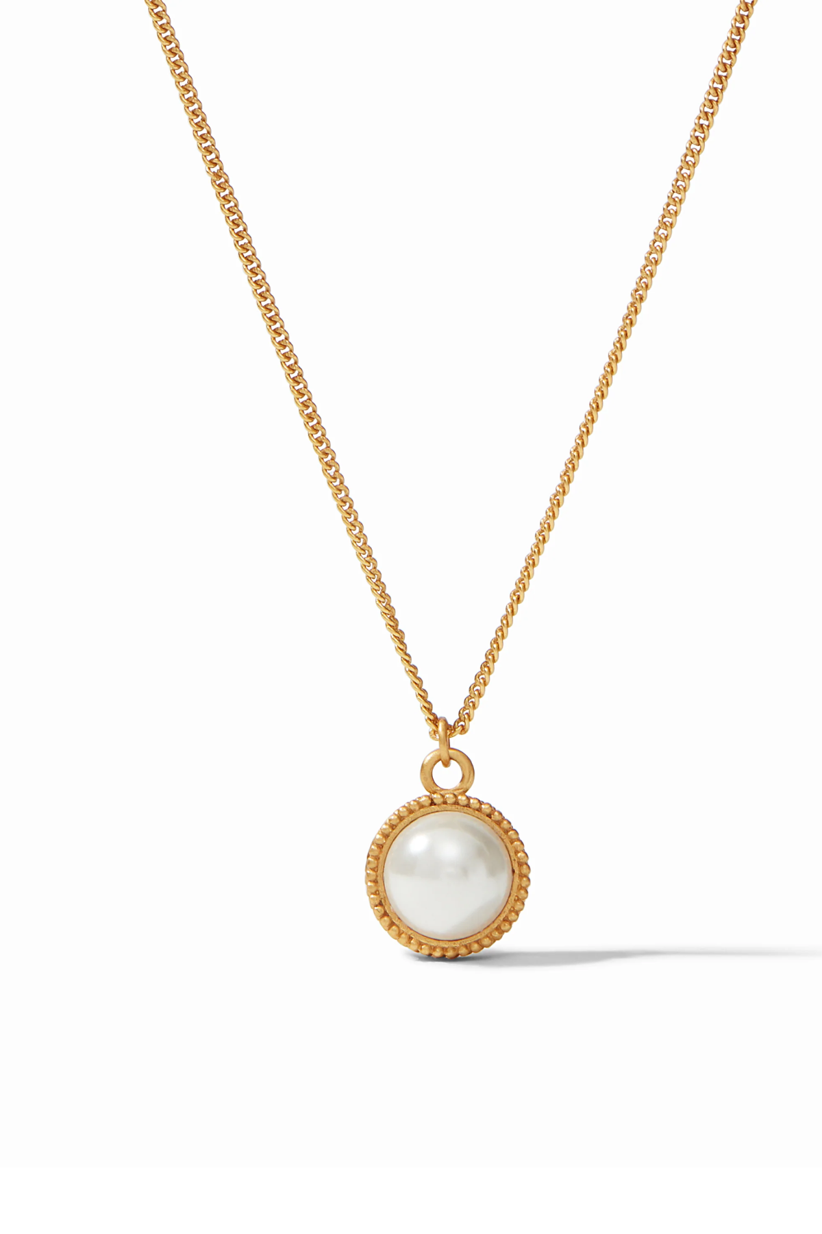 Julie Vos | Fleur-de-Lis Solitaire Necklace | Pearl