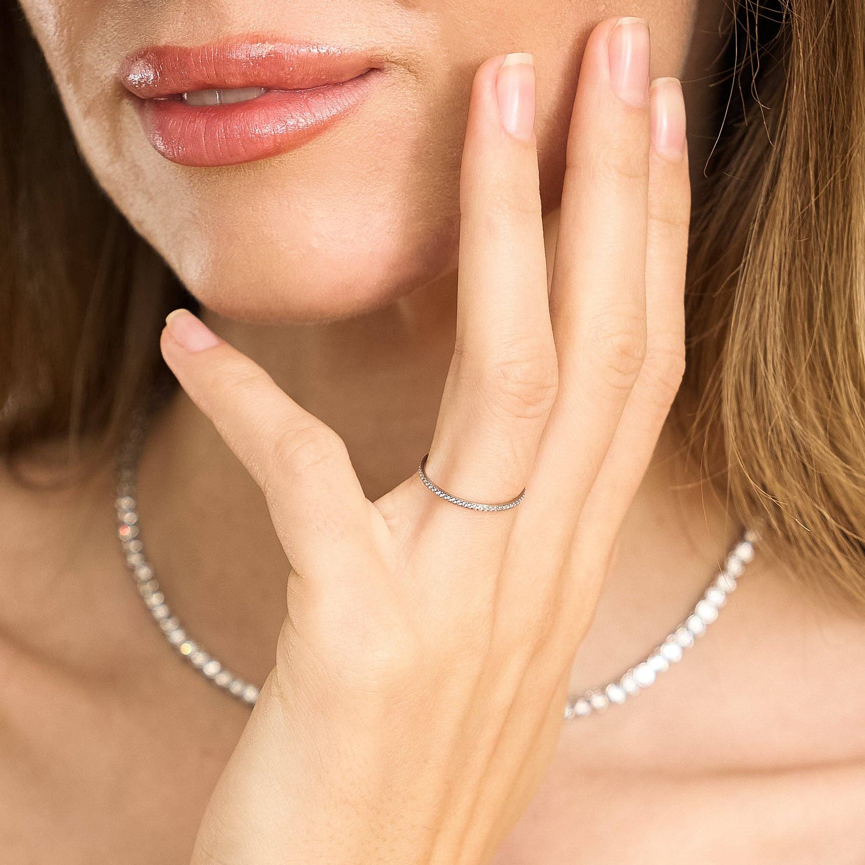 6 | Dainty Diamond Band, Silver