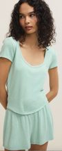 Flower Market Soft Tee | Crystal Green
