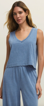 Z Supply | Sloane Denim Tank | Santorini Indigo