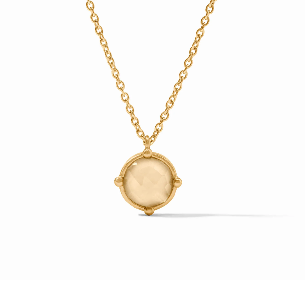 Julie Vos | Honeybee Solitaire Necklace | Iridescent Champagne