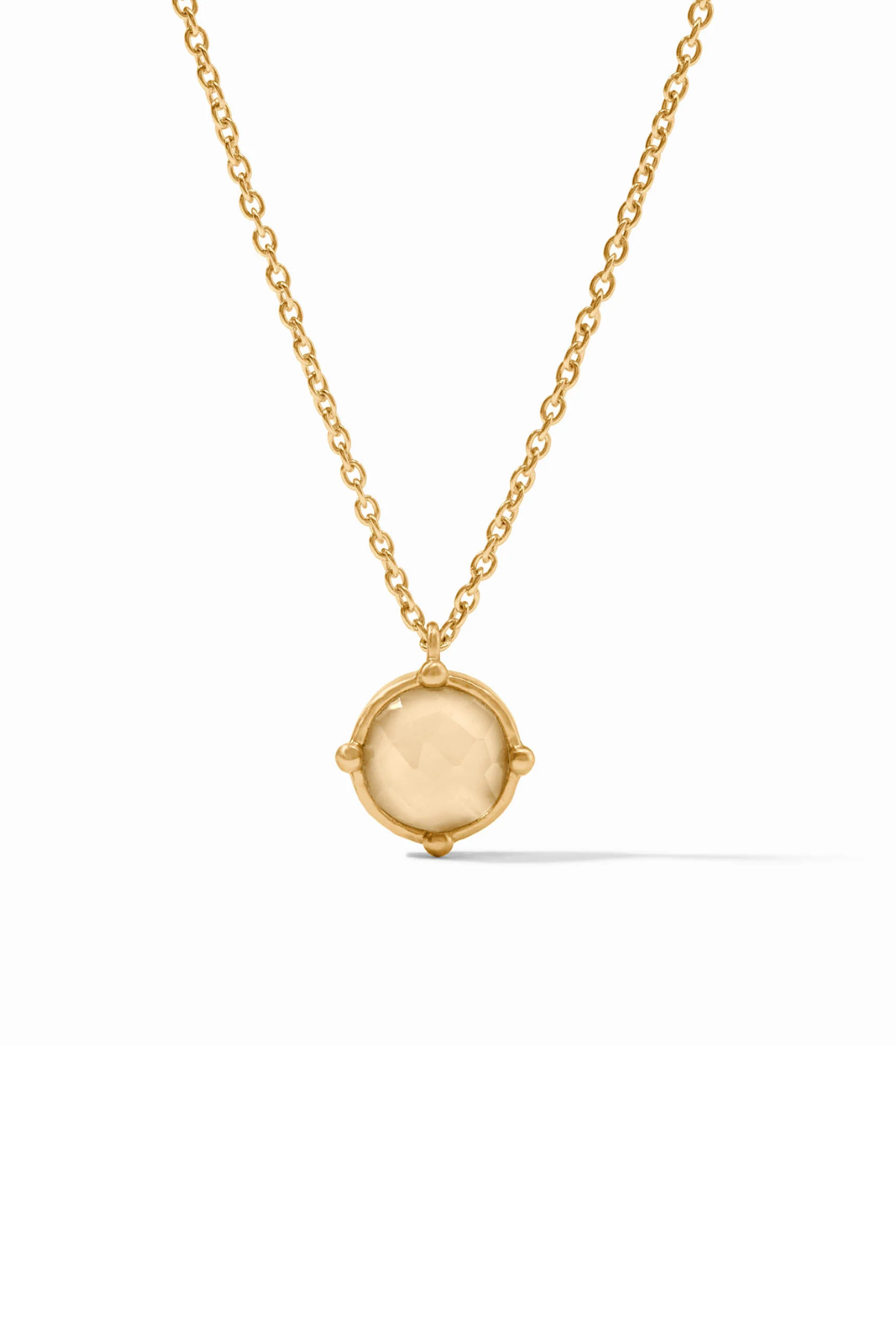 Julie Vos | Honeybee Solitaire Necklace | Iridescent Champagne