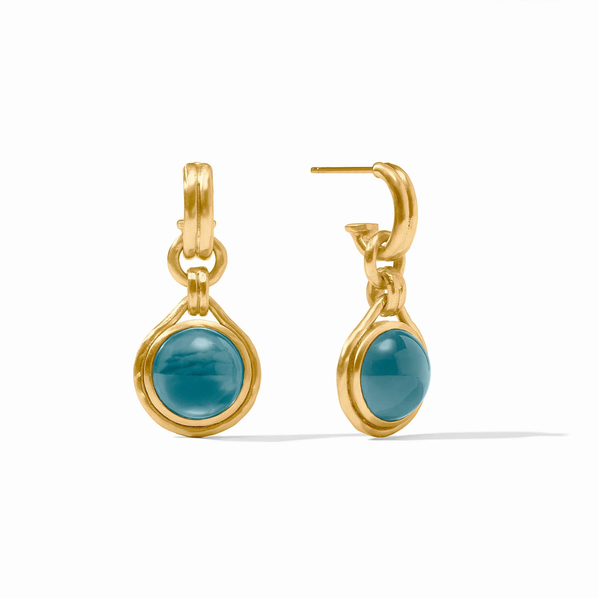 Julie Vos | Solara Hoop and Charm Earring | Montana Blue