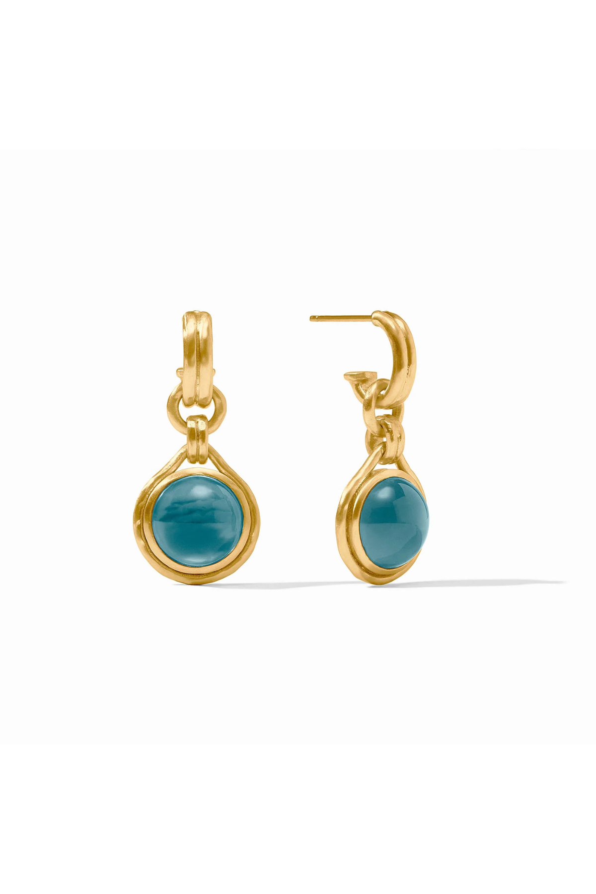 Julie Vos | Solara Hoop and Charm Earring | Montana Blue