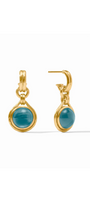 Julie Vos | Solara Hoop and Charm Earring | Montana Blue