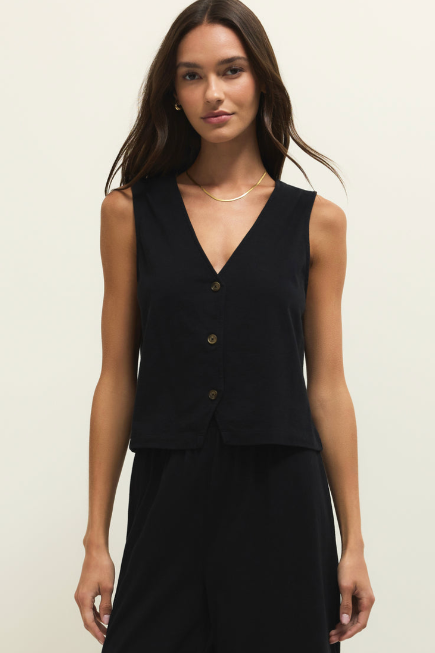 Noelle Jersey Top | True Black