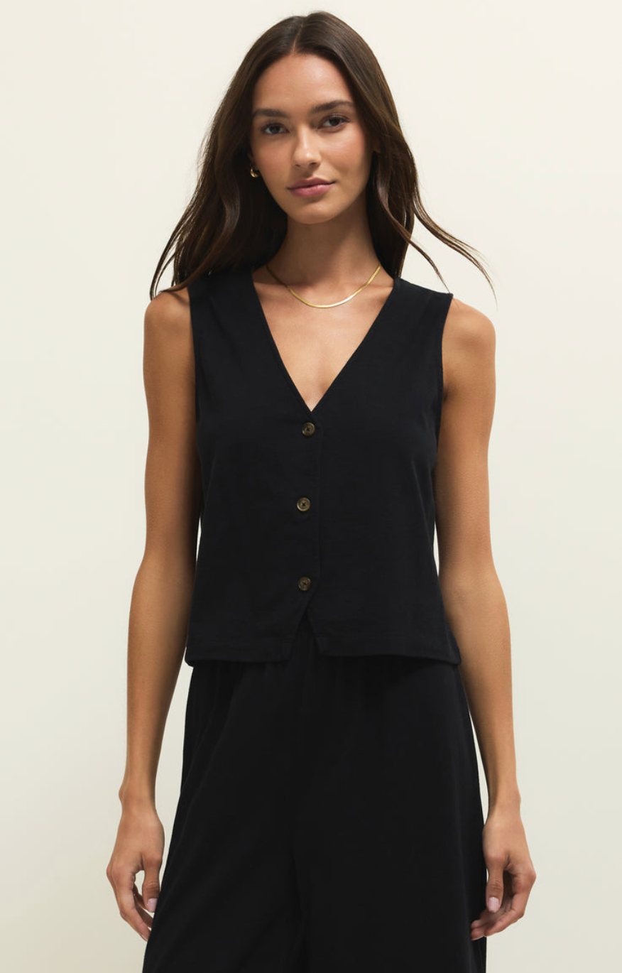 Noelle Jersey Top | True Black