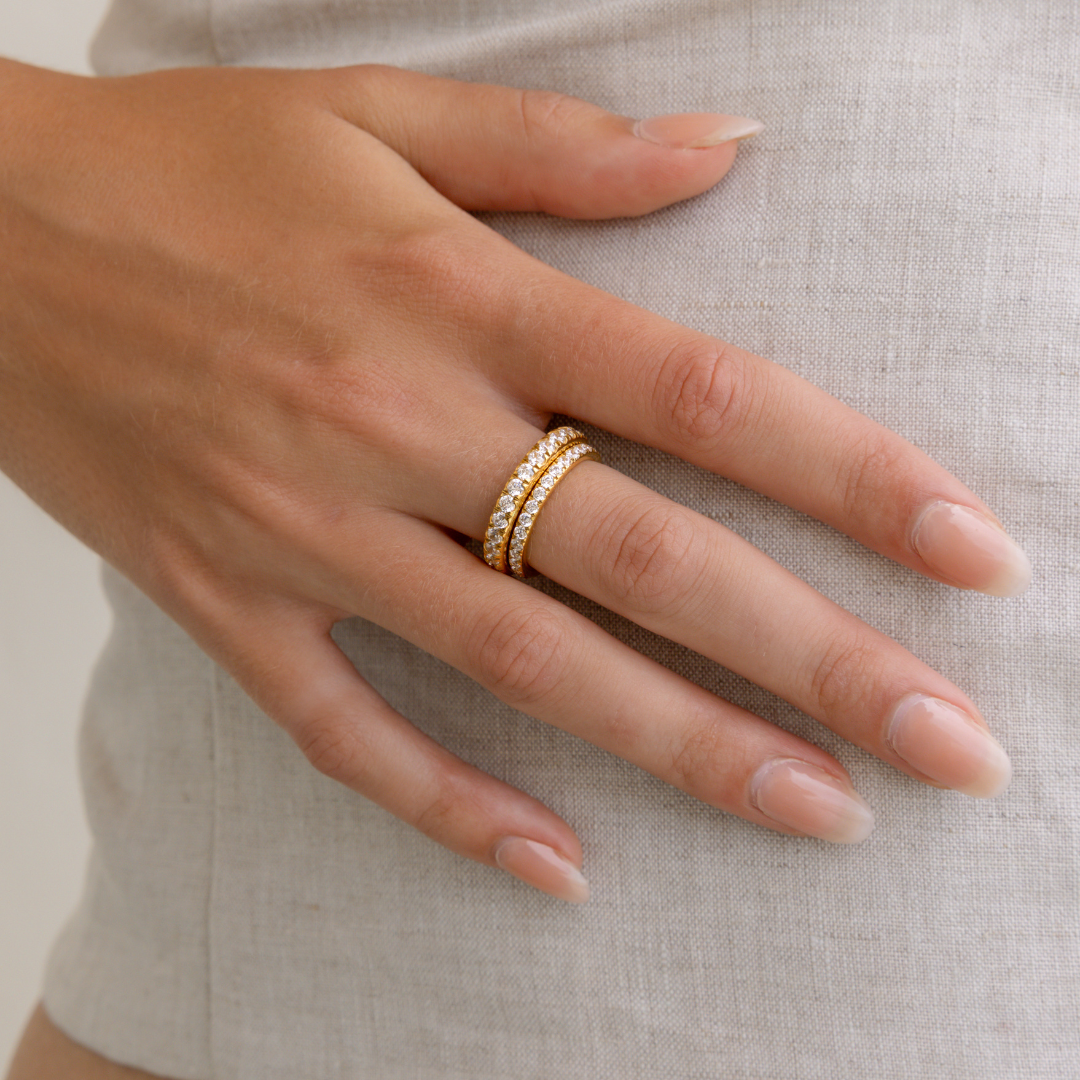 Waterproof Dainty Tennis Ring: 8