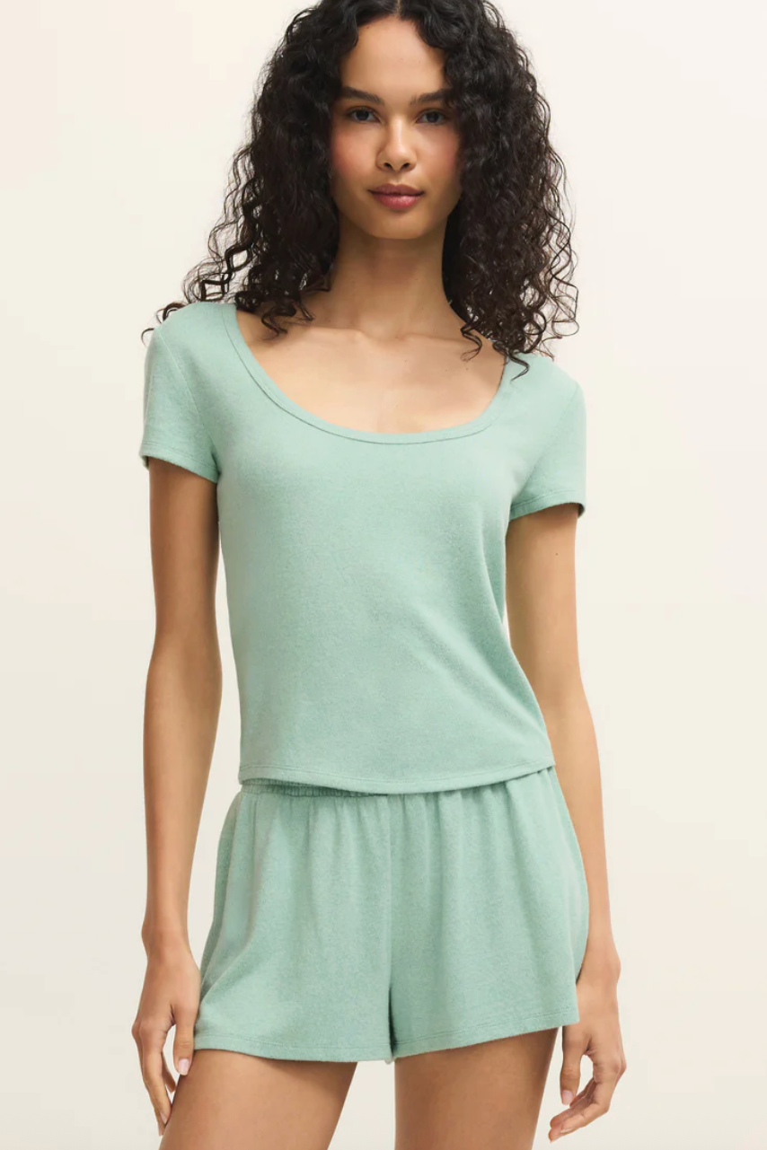 Flower Market Soft Tee | Crystal Green