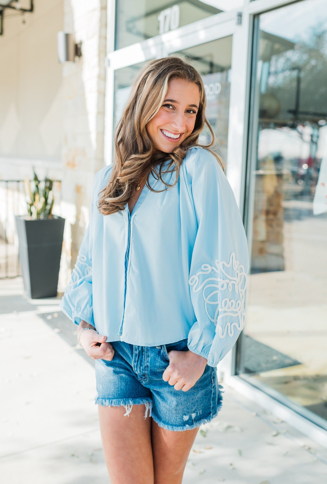 Poppy Top | Baby Blue