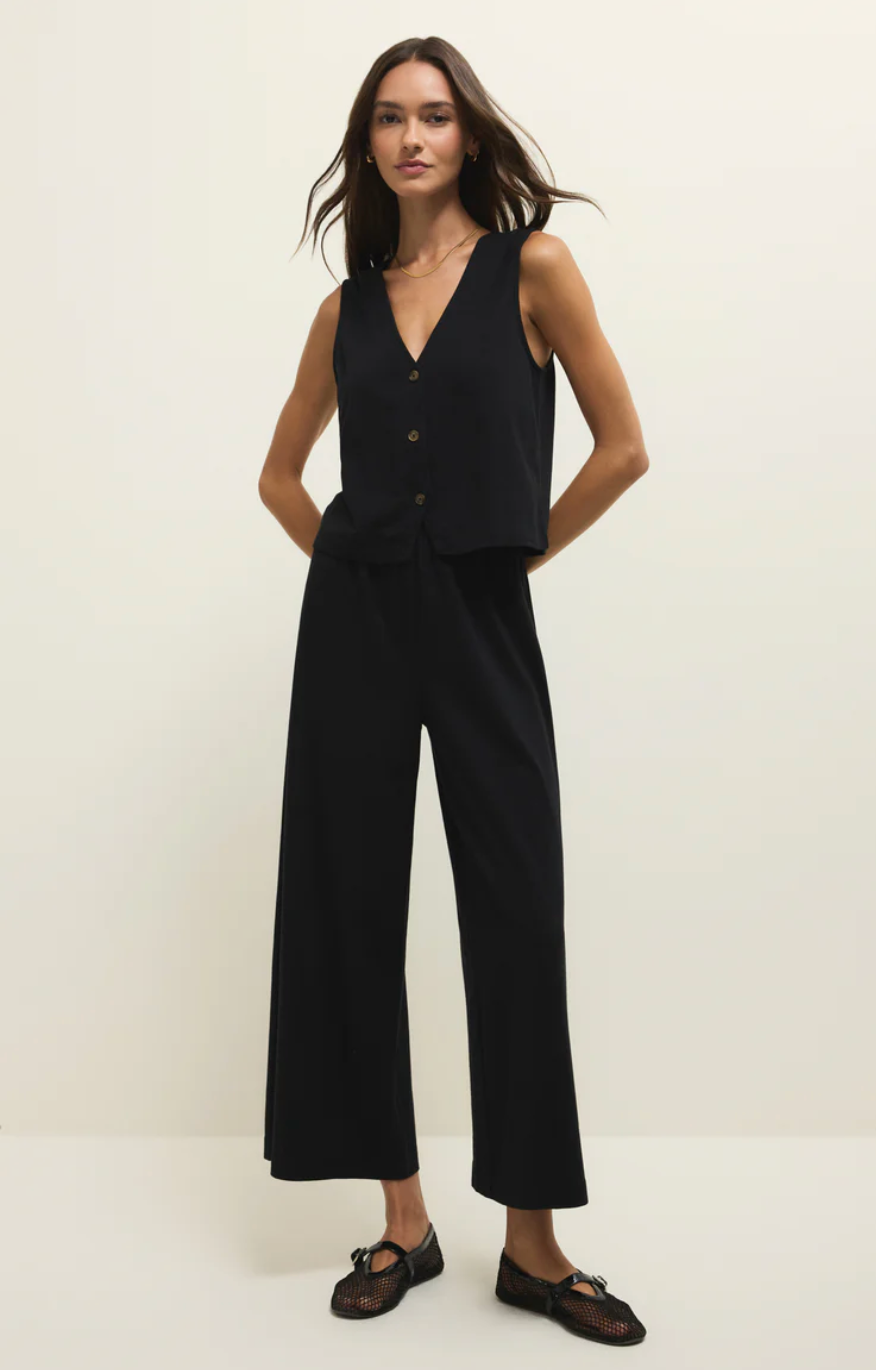 Noelle Jersey Top | True Black